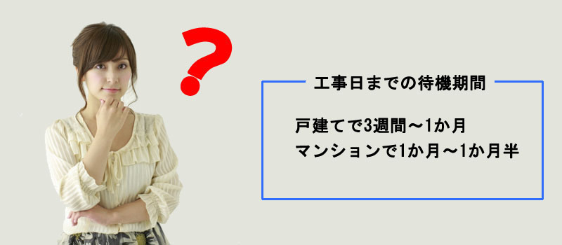 光回線の工事日までの待機期間