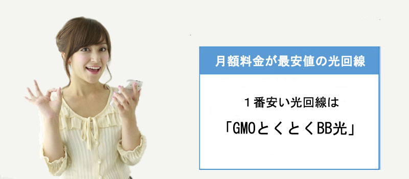 月額料金が最安値の光回線