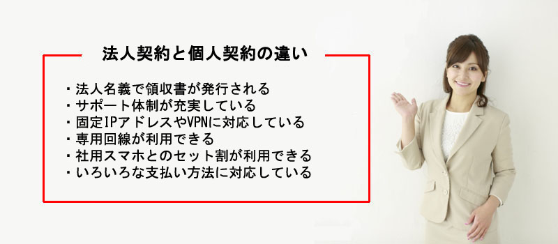 光回線の法人契約と個人契約の違い